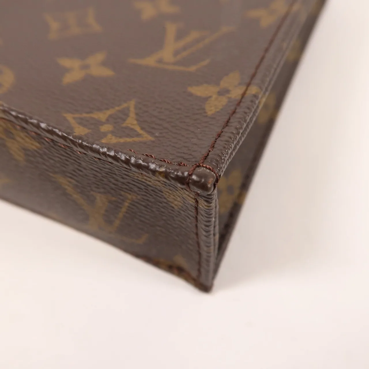 LOUIS VUITTON Petit Sac Plat M69442 兩用包 塗層帆布 棕色 塗層帆布 中古品A - 縮圖 10