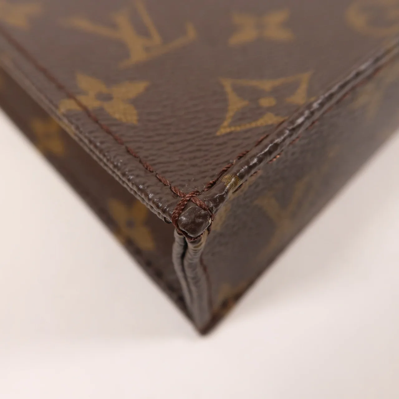 LOUIS VUITTON Petit Sac Plat M69442 兩用包 塗層帆布 棕色 塗層帆布 中古品A - 縮圖 11