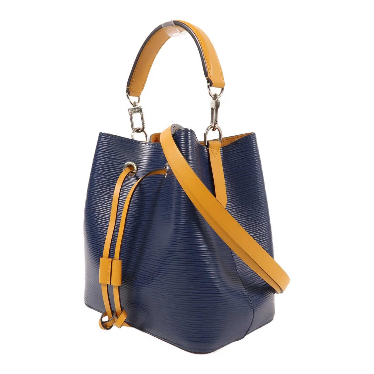 LOUIS VUITTON NeoNoe M53610 兩用包 牛皮 海軍藍 / 黃色 / Blue/Yellow 牛皮 中古品A - 縮圖 3