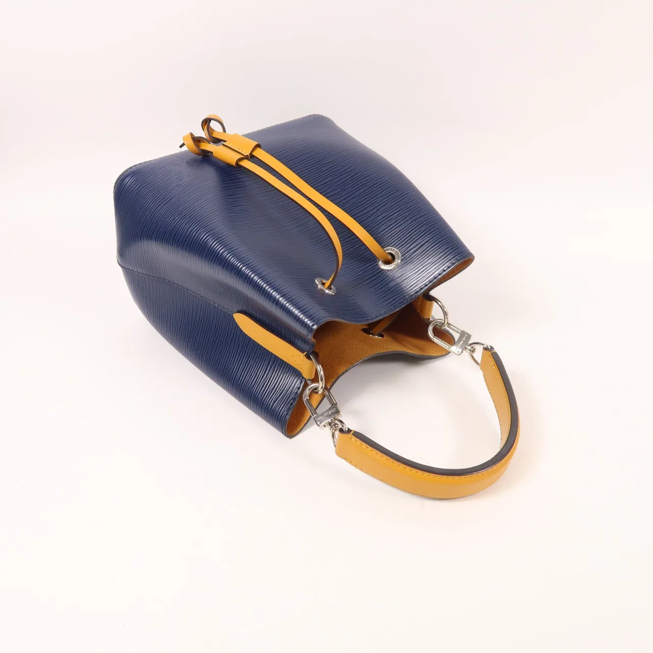 LOUIS VUITTON NeoNoe M53610 兩用包 牛皮 海軍藍 / 黃色 / Blue/Yellow 牛皮 中古品A - 縮圖 8