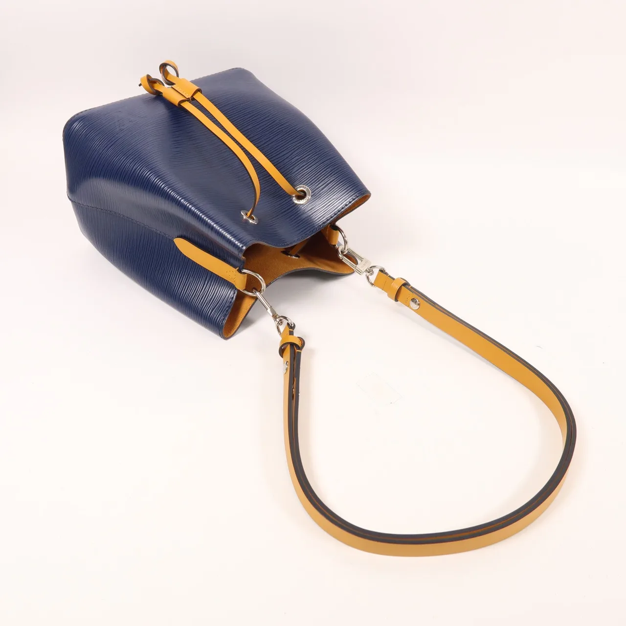 LOUIS VUITTON NeoNoe M53610 兩用包 牛皮 海軍藍 / 黃色 / Blue/Yellow 牛皮 中古品A - 縮圖 9