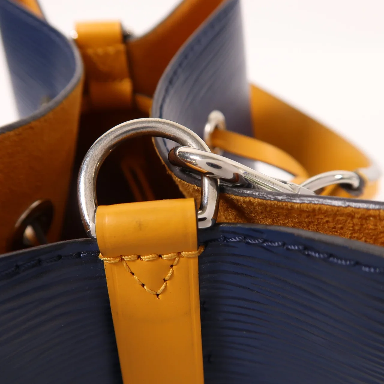 LOUIS VUITTON NeoNoe M53610 兩用包 牛皮 海軍藍 / 黃色 / Blue/Yellow 牛皮 中古品A - 縮圖 15