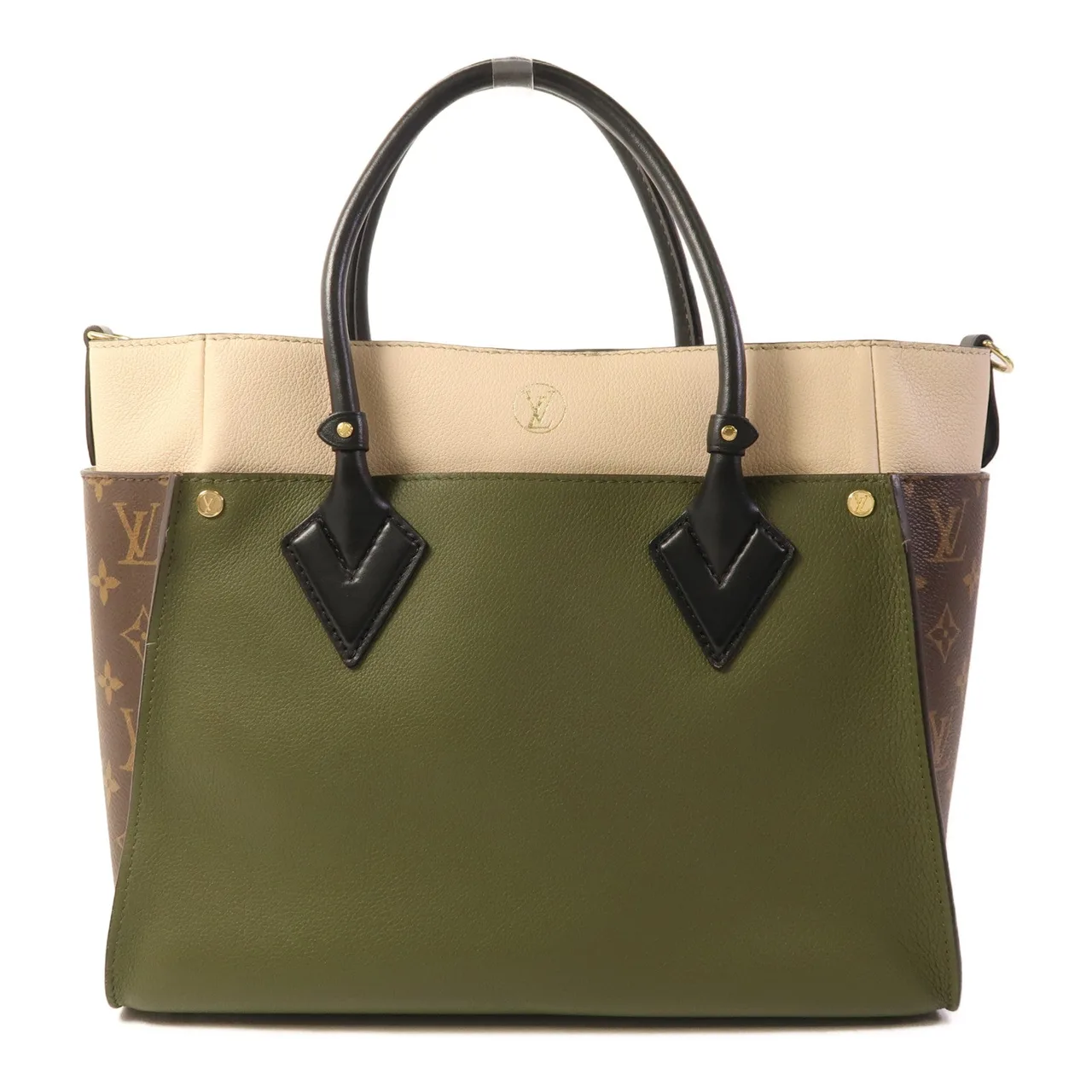 LOUIS VUITTON On My Side M55302 兩用包 塗層帆布 卡其色 / 棕色 / Green 塗層帆布 中古品A - 縮圖 2