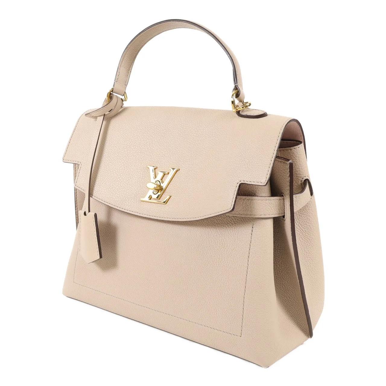 LOUIS VUITTON Lock Me M56094 兩用包 牛皮 米色 / Grey 牛皮 中古品A - 縮圖 3