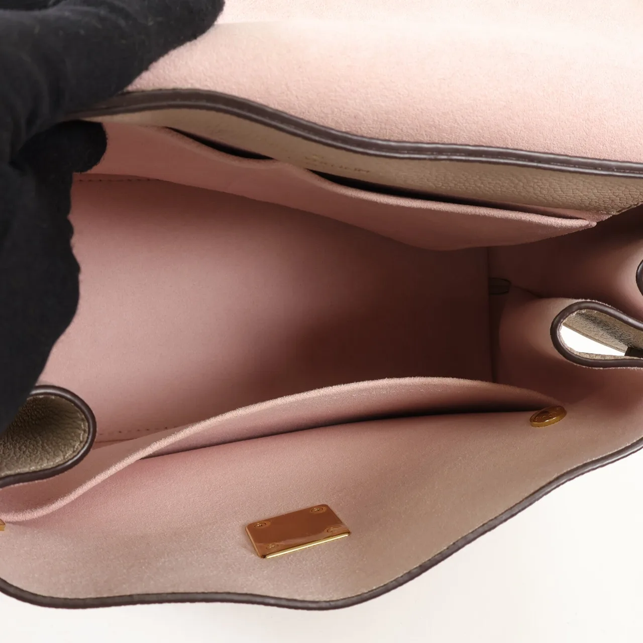 LOUIS VUITTON Lock Me M56094 兩用包 牛皮 米色 / Grey 牛皮 中古品A - 縮圖 5