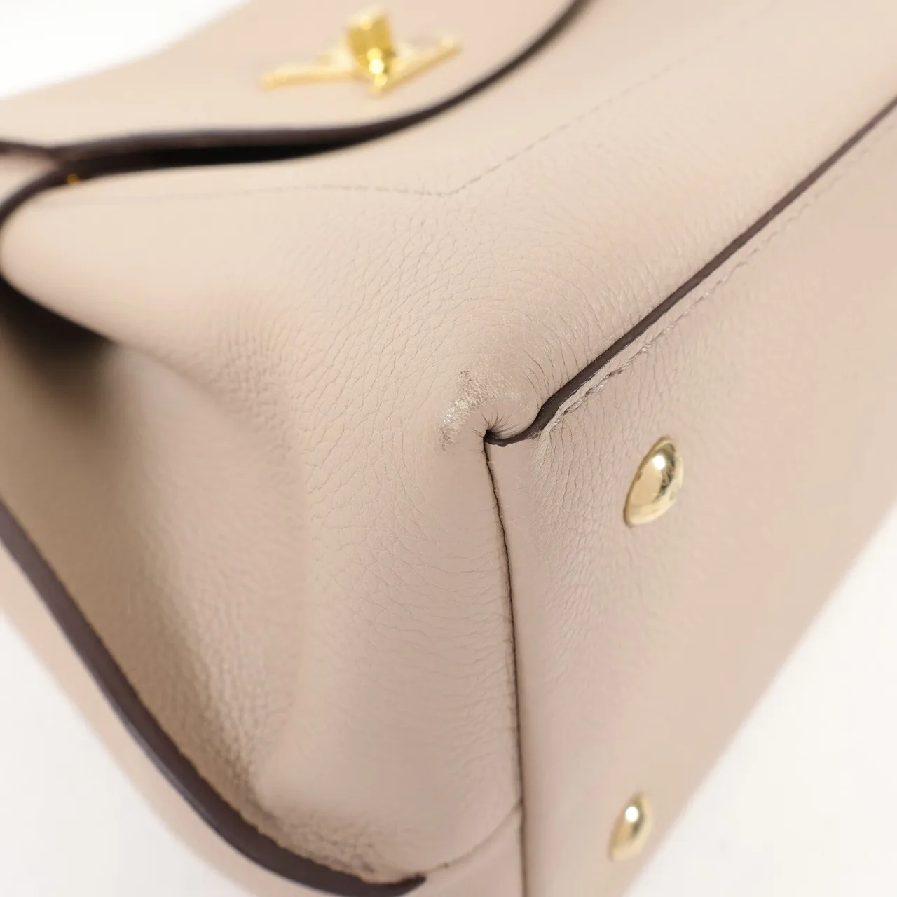 LOUIS VUITTON Lock Me M56094 兩用包 牛皮 米色 / Grey 牛皮 中古品A - 縮圖 14