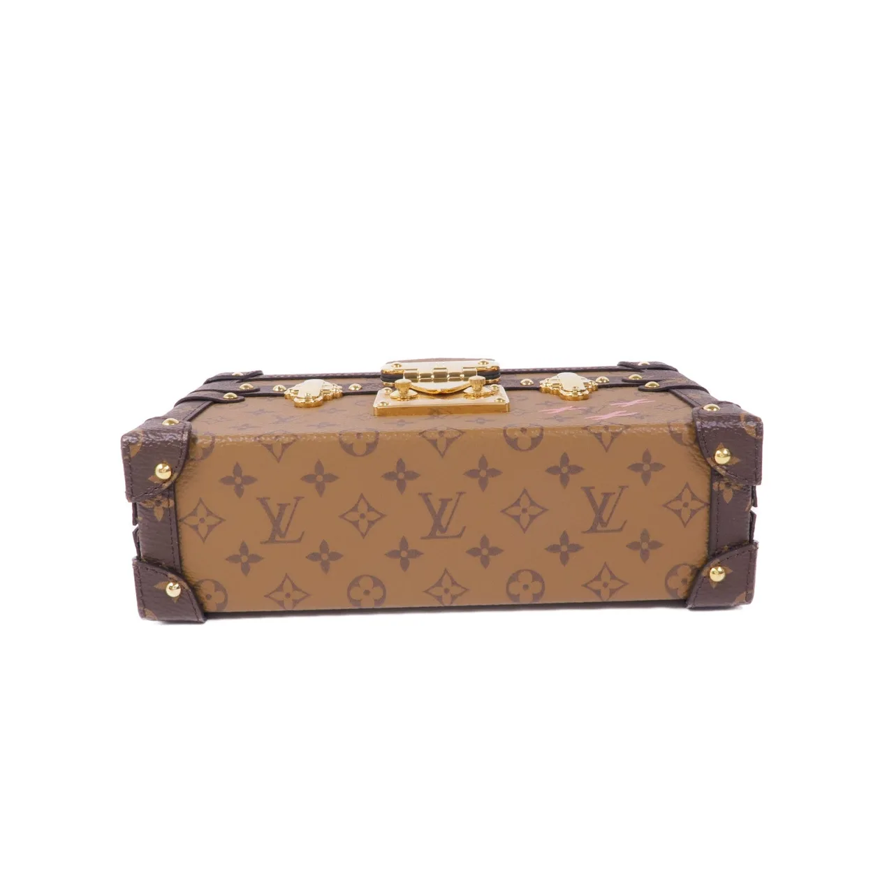 LOUIS VUITTON Petite Malle M45960 肩背包 塗層帆布 棕色 塗層帆布 中古品A - 縮圖 4