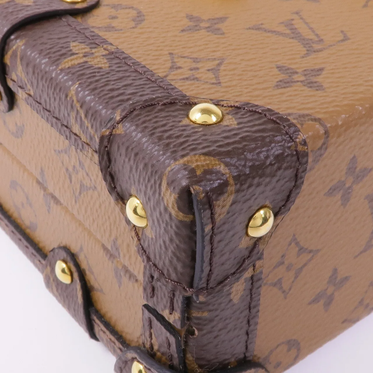 LOUIS VUITTON Petite Malle M45960 肩背包 塗層帆布 棕色 塗層帆布 中古品A - 縮圖 7