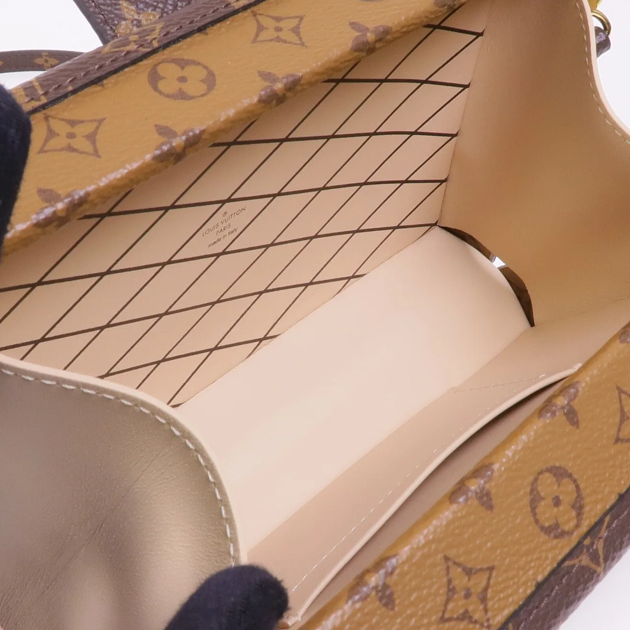 LOUIS VUITTON Petite Malle M45960 肩背包 塗層帆布 棕色 塗層帆布 中古品A - 縮圖 13