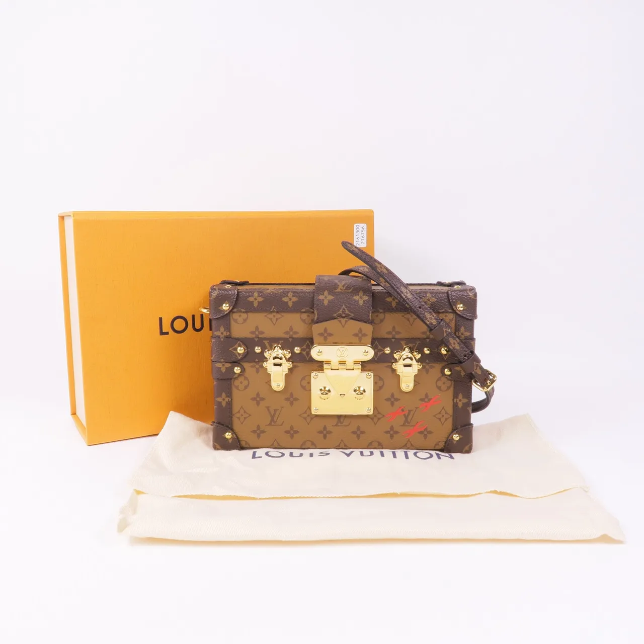 LOUIS VUITTON Petite Malle M45960 肩背包 塗層帆布 棕色 塗層帆布 中古品A - 縮圖 15
