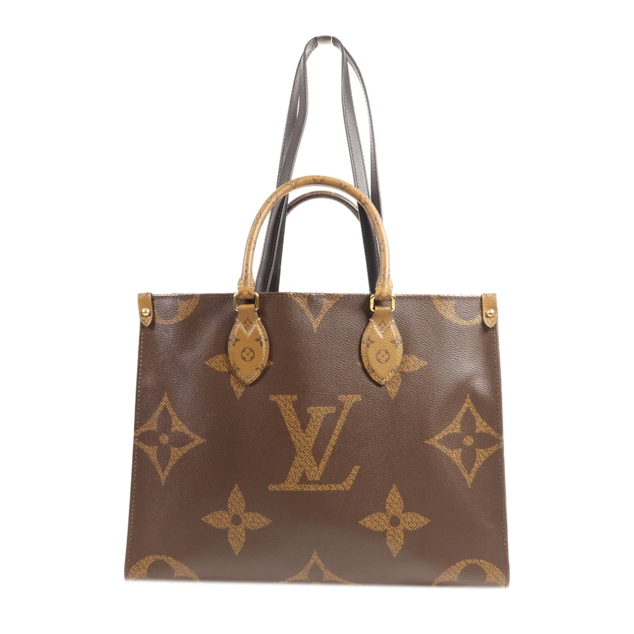 LOUIS VUITTON OnTheGo M45321 兩用包 塗層帆布 棕色 / Brwon