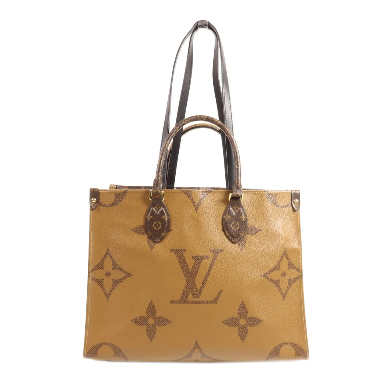 LOUIS VUITTON OnTheGo M45321 兩用包 塗層帆布 棕色 / Brwon 塗層帆布 中古品B - 縮圖 2