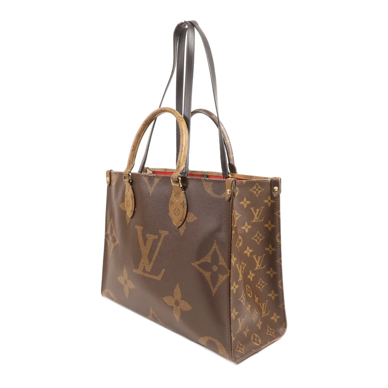 LOUIS VUITTON OnTheGo M45321 兩用包 塗層帆布 棕色 / Brwon 塗層帆布 中古品B - 縮圖 3