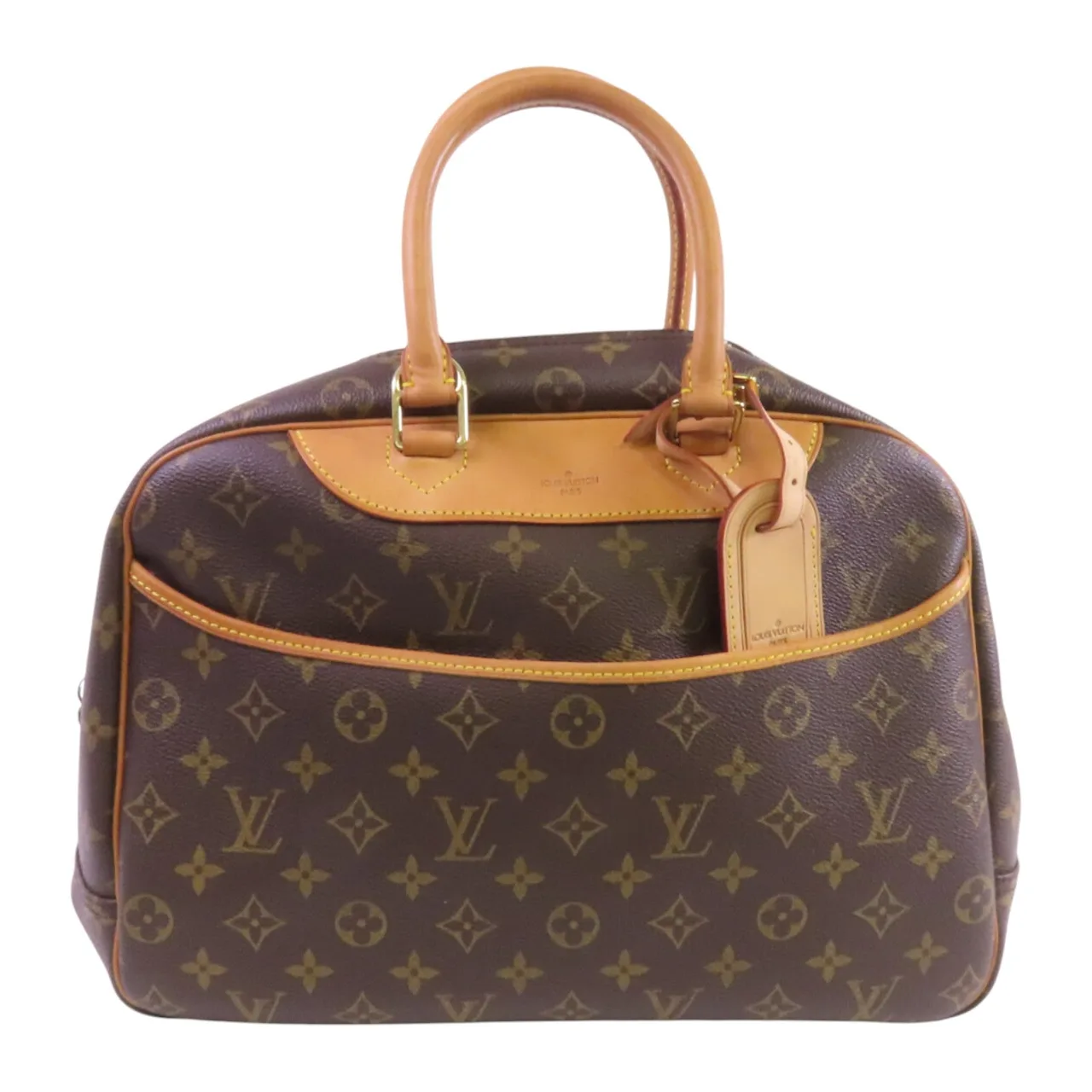 LOUIS VUITTON Deauville M47270 手提包 塗層帆布 棕色 / Brown