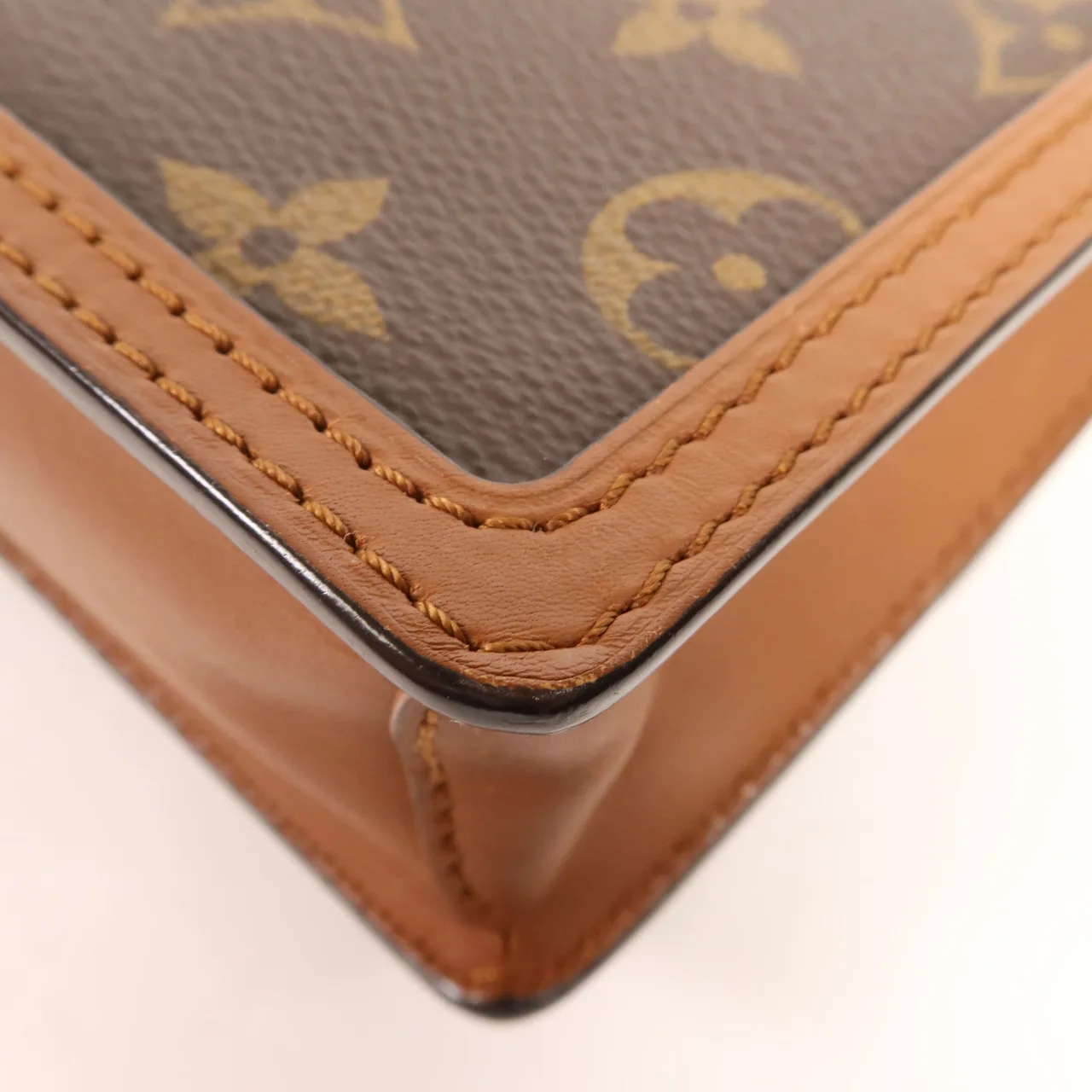 LOUIS VUITTON Dauphine M68746 肩背包 塗層帆布 棕色 塗層帆布 中古品B - 縮圖 8