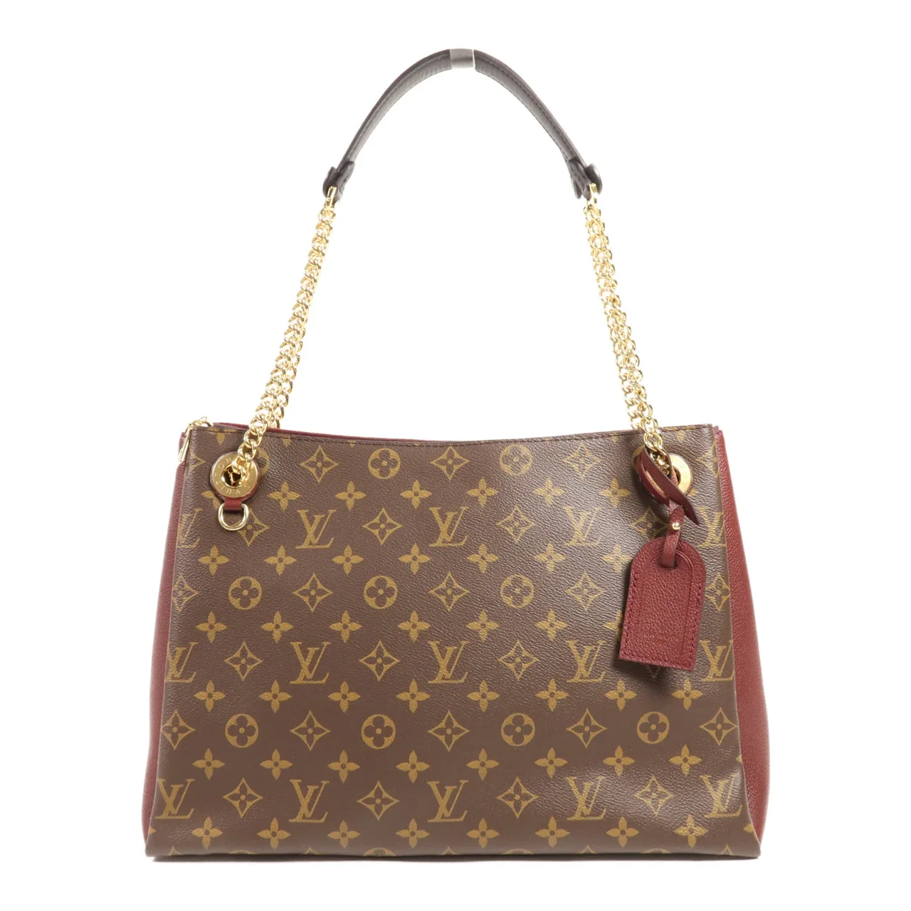 LOUIS VUITTON M43864 Shoulder Bag Coated Canvas 棕色 / 紅色 / Red