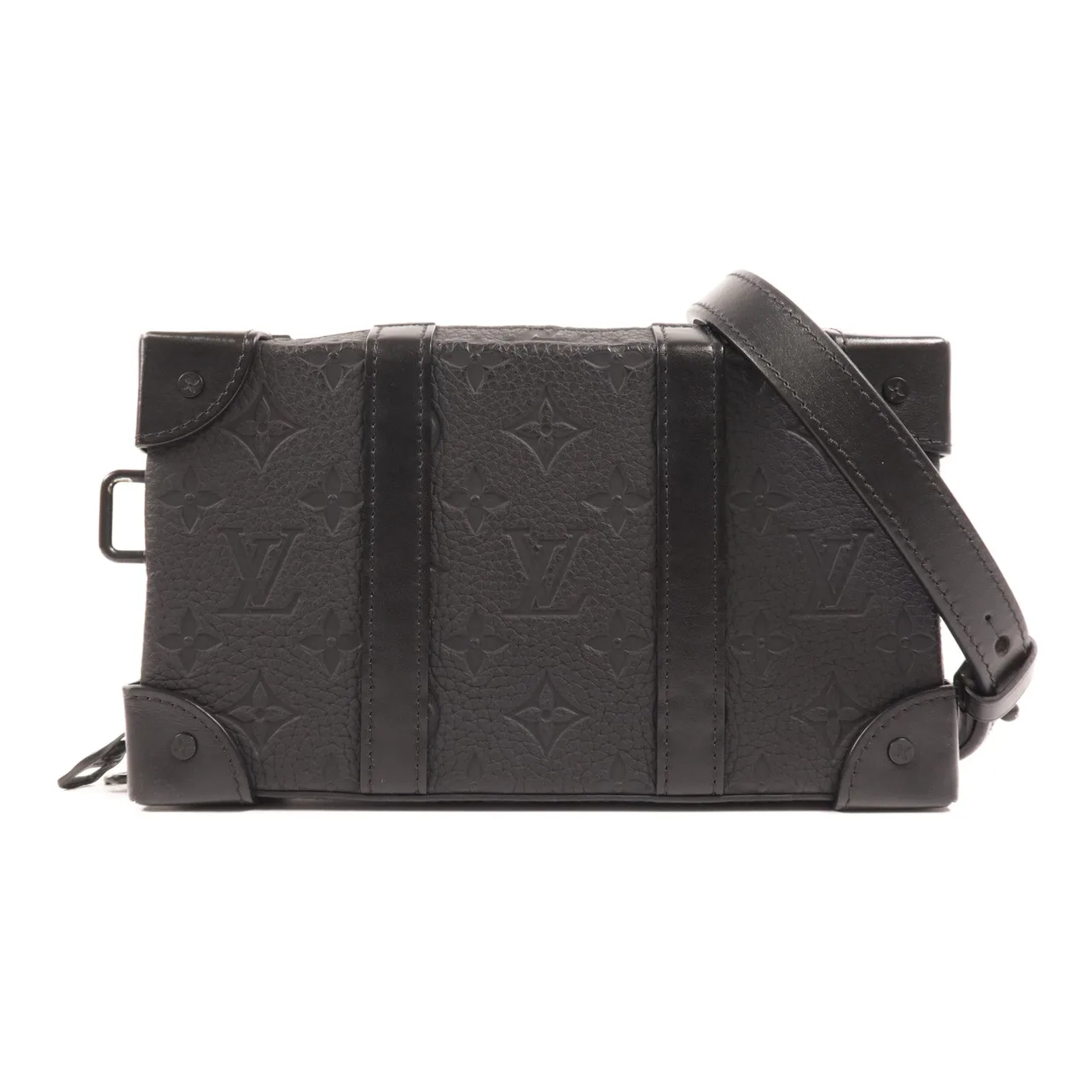 LOUIS VUITTON Soft Trunk M80224 Shoulder Bag Calfskin 黑色 / Black