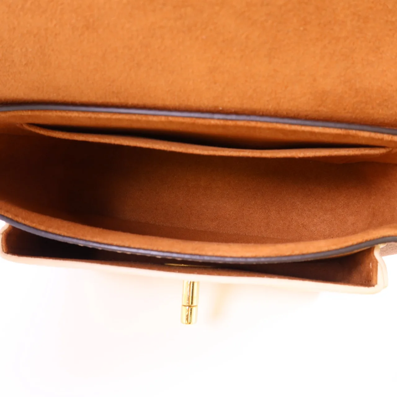 LOUIS VUITTON Lock Me M59491 Shoulder Bag Calfskin 白色 / 棕色 / Tan/Beige Calfskin Rank A - Thumbnail 6