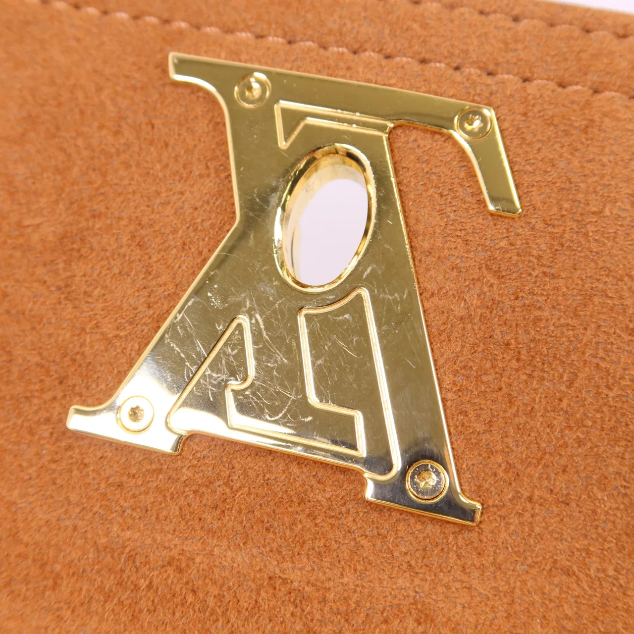 LOUIS VUITTON Lock Me M59491 Shoulder Bag Calfskin 白色 / 棕色 / Tan/Beige Calfskin Rank A - Thumbnail 8