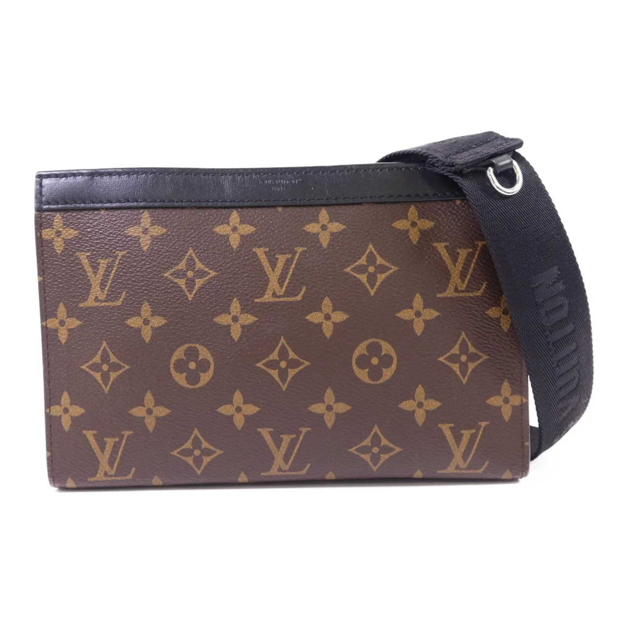 LOUIS VUITTON Gaston M14036 Shoulder Bag Coated Canvas 棕色 / 黑色