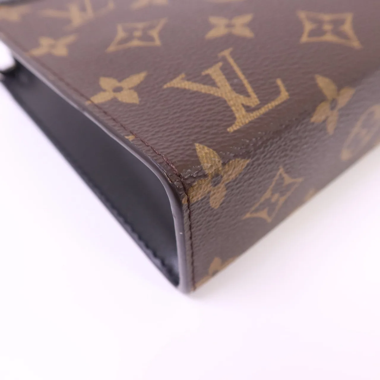 LOUIS VUITTON Gaston M14036 Shoulder Bag Coated Canvas 棕色 / 黑色 Coated Canvas Rank A - Thumbnail 14