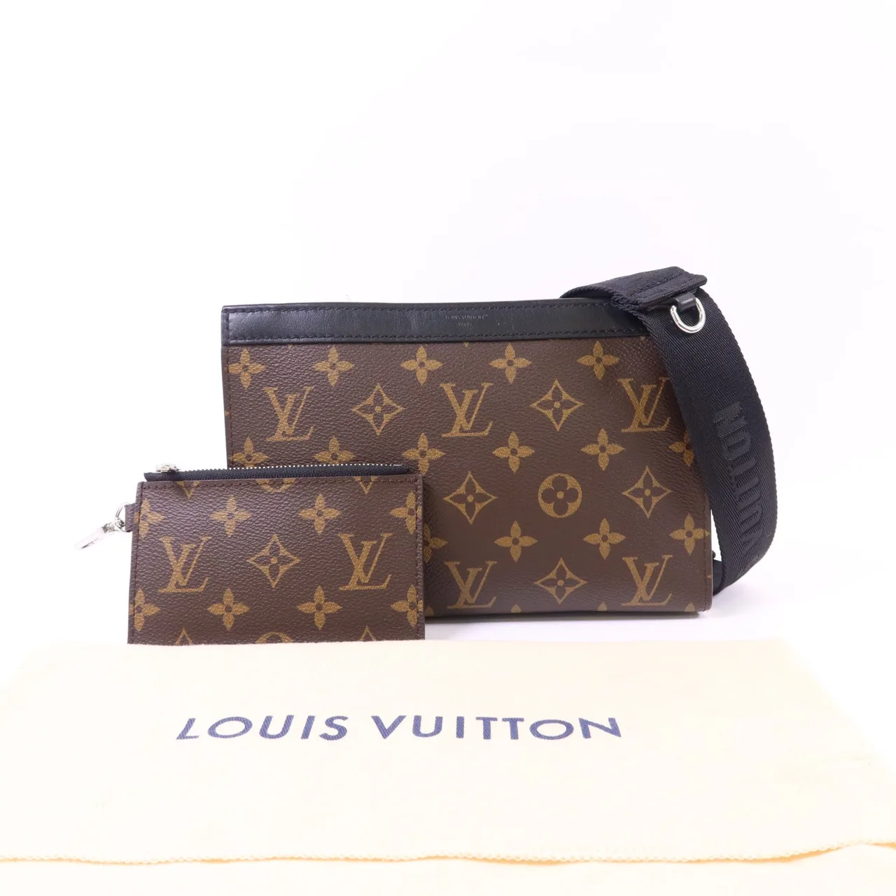 LOUIS VUITTON Gaston M14036 Shoulder Bag Coated Canvas 棕色 / 黑色 Coated Canvas Rank A - Thumbnail 19