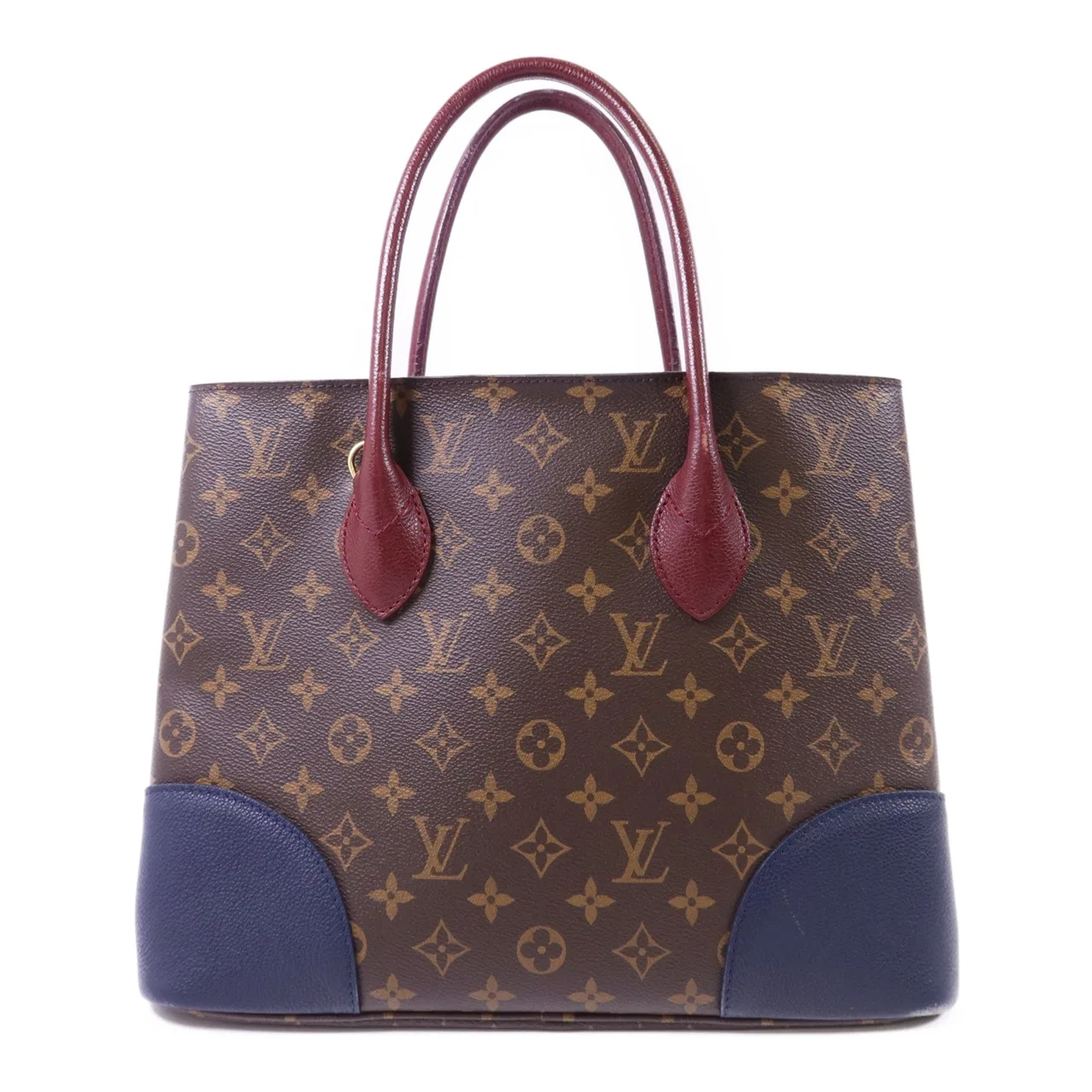 LOUIS VUITTON Flandrin M43169 2-Way Bag Coated Canvas 棕色 / 海軍藍 Coated Canvas Rank B - Thumbnail 2