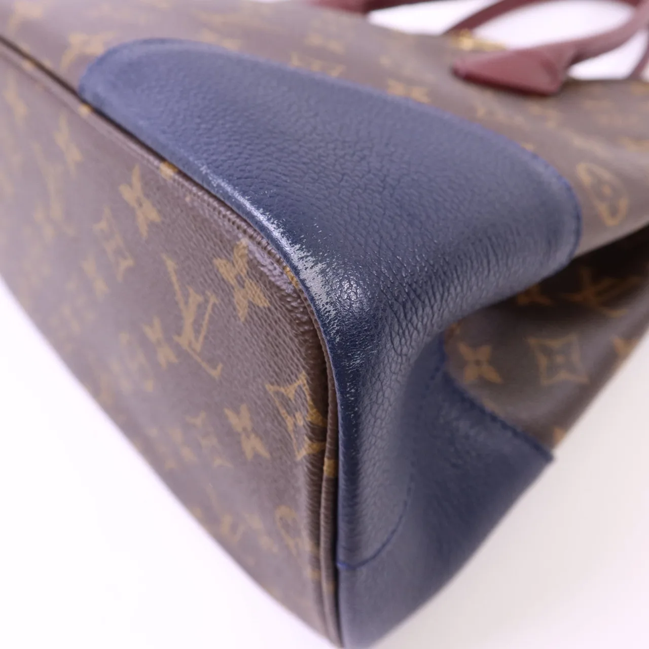 LOUIS VUITTON Flandrin M43169 2-Way Bag Coated Canvas 棕色 / 海軍藍 Coated Canvas Rank B - Thumbnail 12