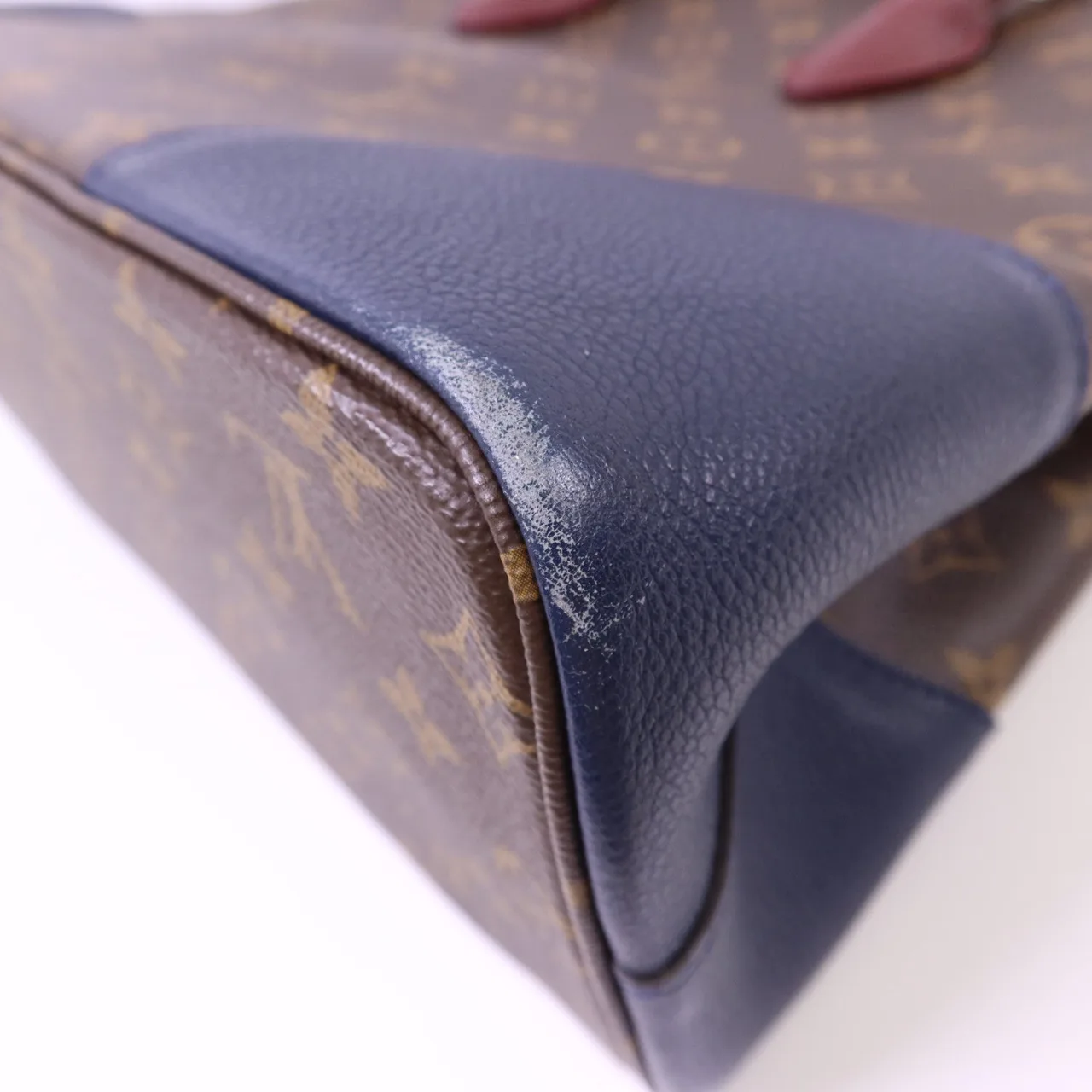 LOUIS VUITTON Flandrin M43169 2-Way Bag Coated Canvas 棕色 / 海軍藍 Coated Canvas Rank B - Thumbnail 14