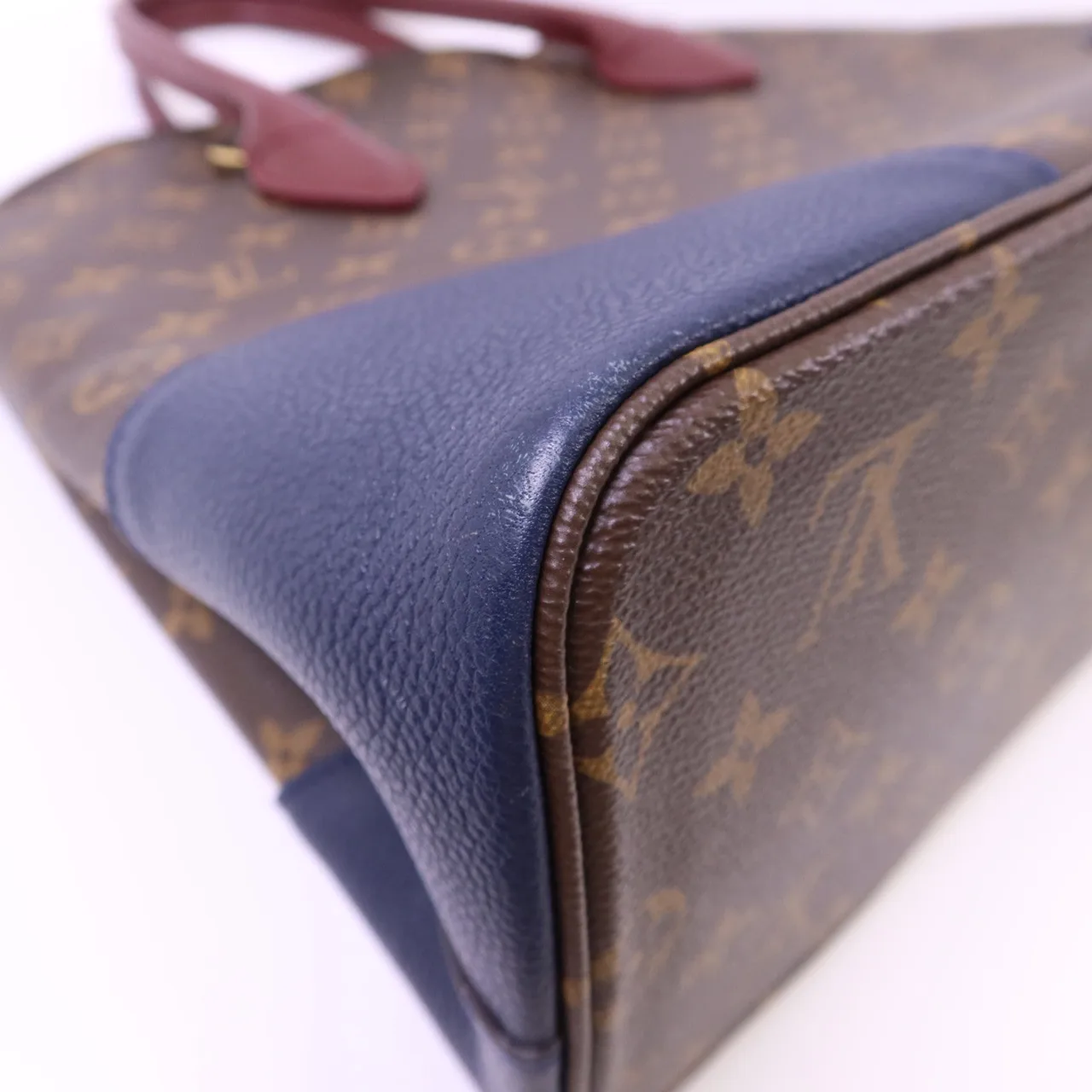 LOUIS VUITTON Flandrin M43169 2-Way Bag Coated Canvas 棕色 / 海軍藍 Coated Canvas Rank B - Thumbnail 15