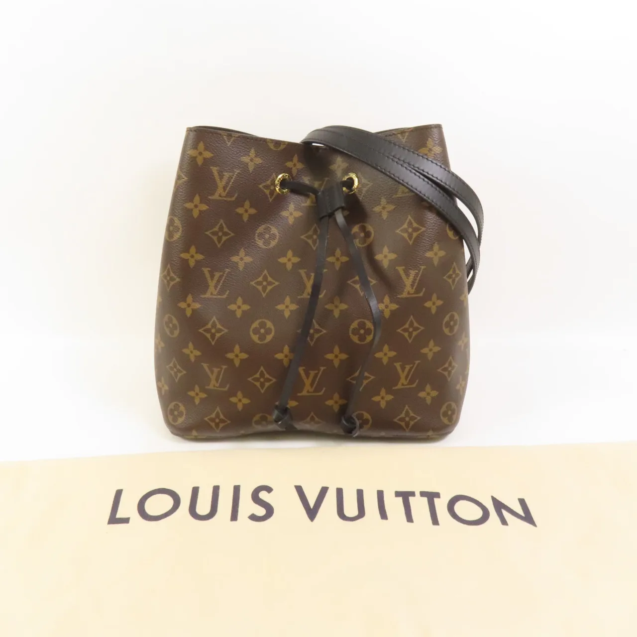 LOUIS VUITTON NeoNoe M44020 Shoulder Bag Coated Canvas 棕色 / 黑色 / Black Coated Canvas Rank A - Thumbnail 10