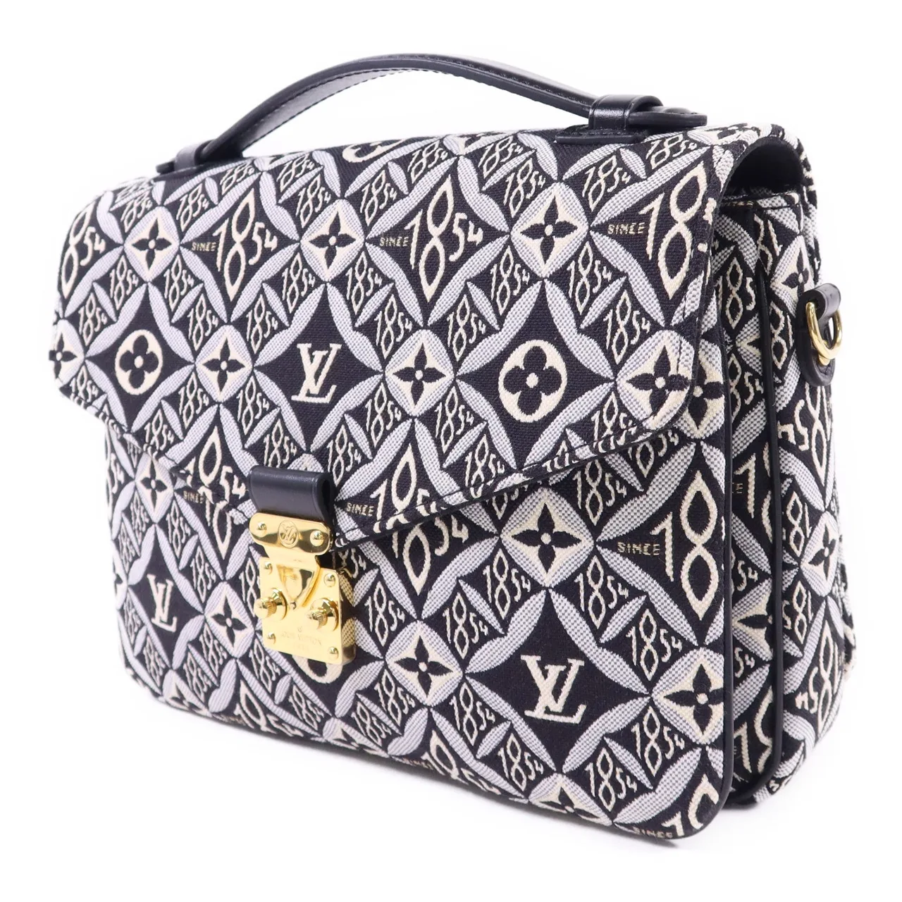 LOUIS VUITTON Pochette Metis M57272 兩用包 帆布 黑色 / 白色 帆布 中古品A - 縮圖 3