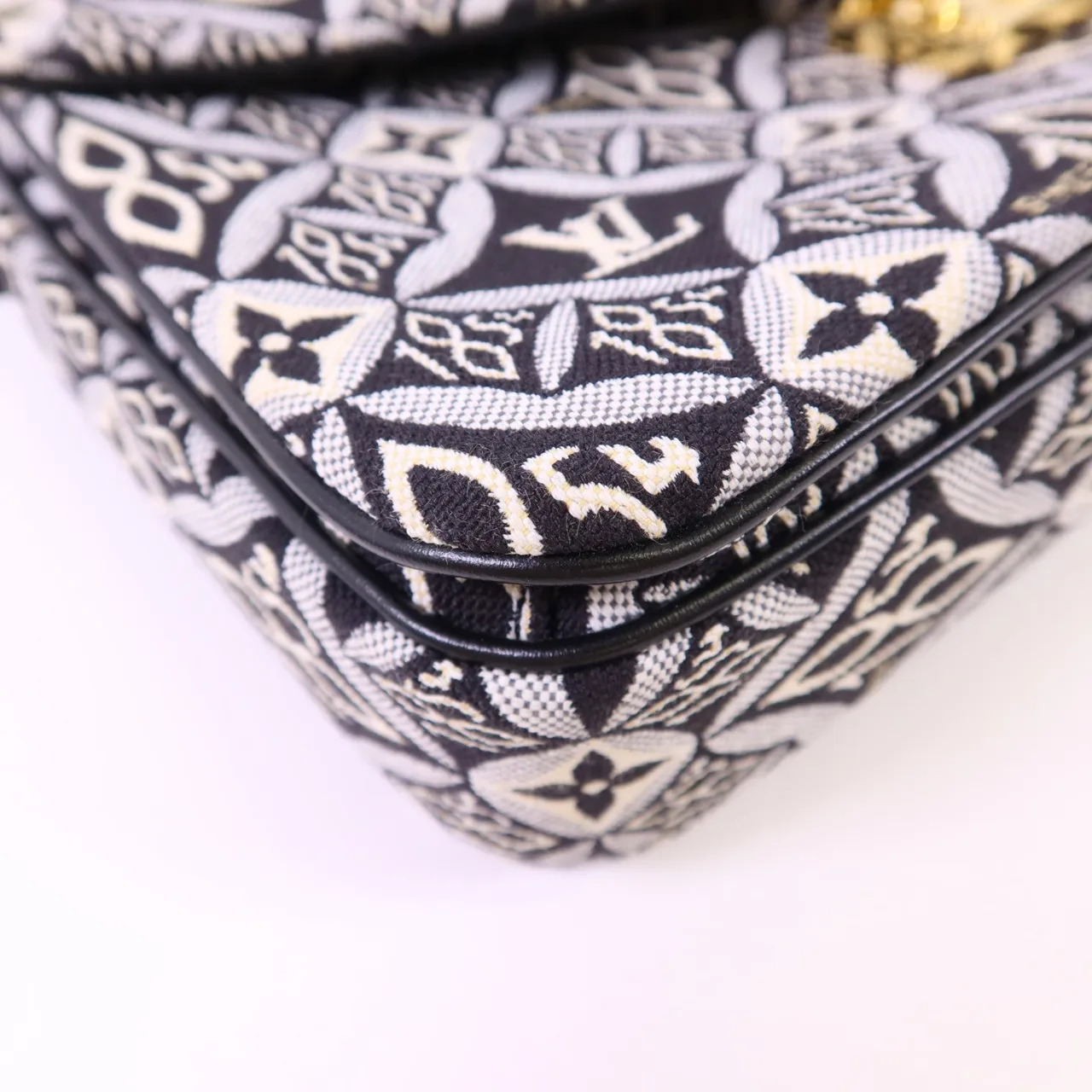 LOUIS VUITTON Pochette Metis M57272 兩用包 帆布 黑色 / 白色 帆布 中古品A - 縮圖 13