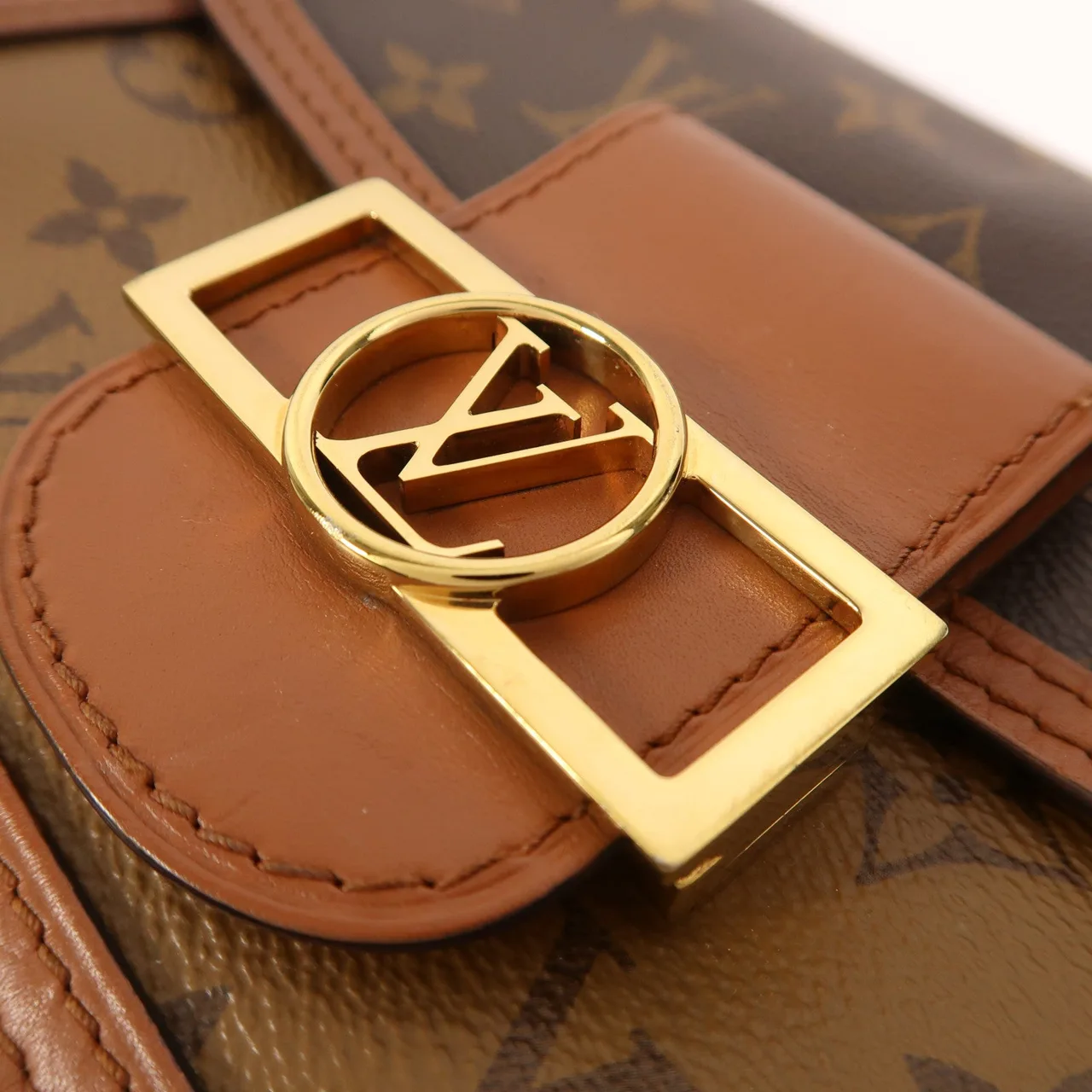 LOUIS VUITTON Mini Dauphine M44580 肩背包 塗層帆布 棕色 / Brown 塗層帆布 中古品B - 縮圖 9