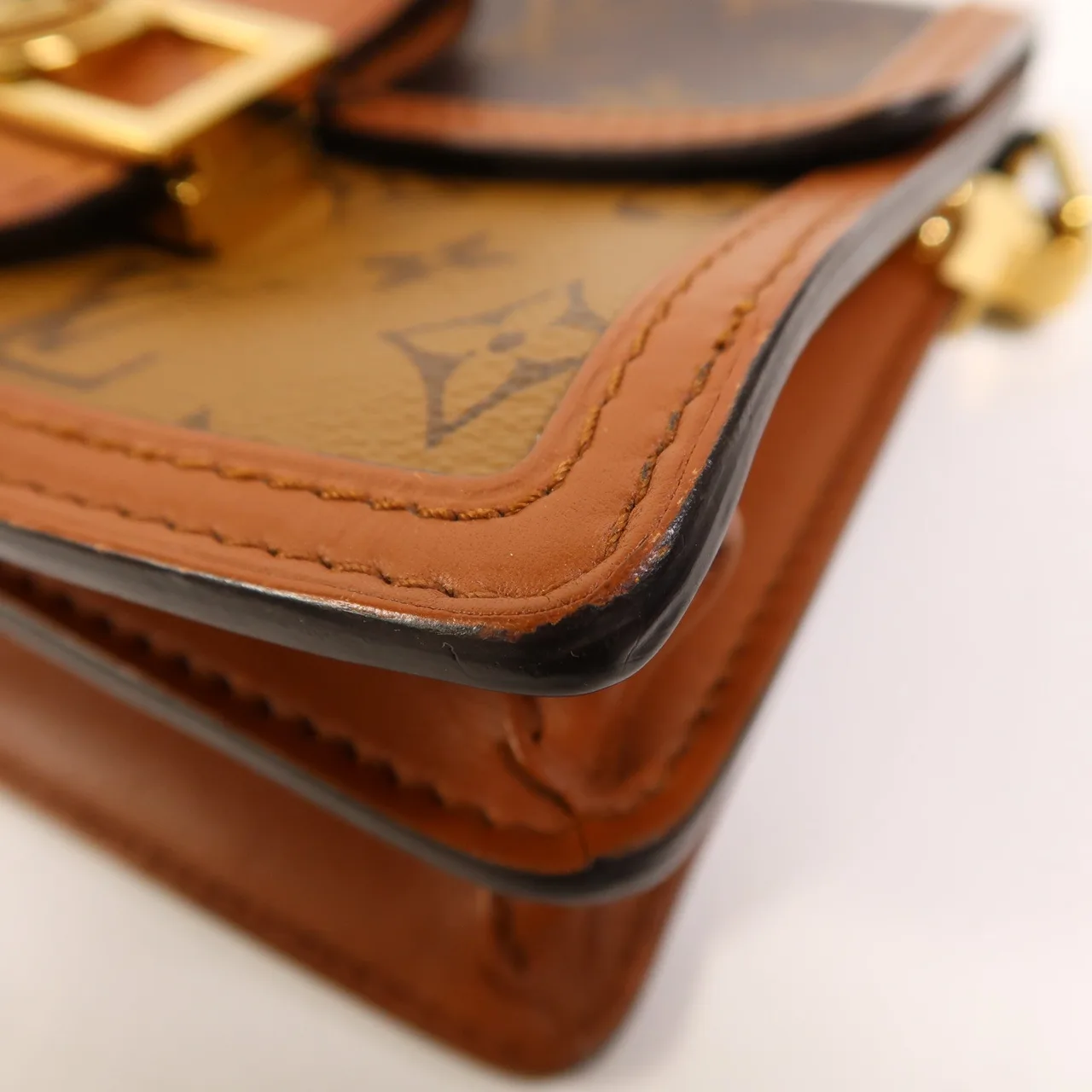 LOUIS VUITTON Mini Dauphine M44580 肩背包 塗層帆布 棕色 / Brown 塗層帆布 中古品B - 縮圖 10