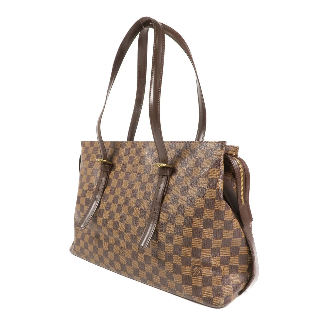LOUIS VUITTON Chelsea N51119 托特包 塗層帆布 棕色 塗層帆布 中古品B - 縮圖 2