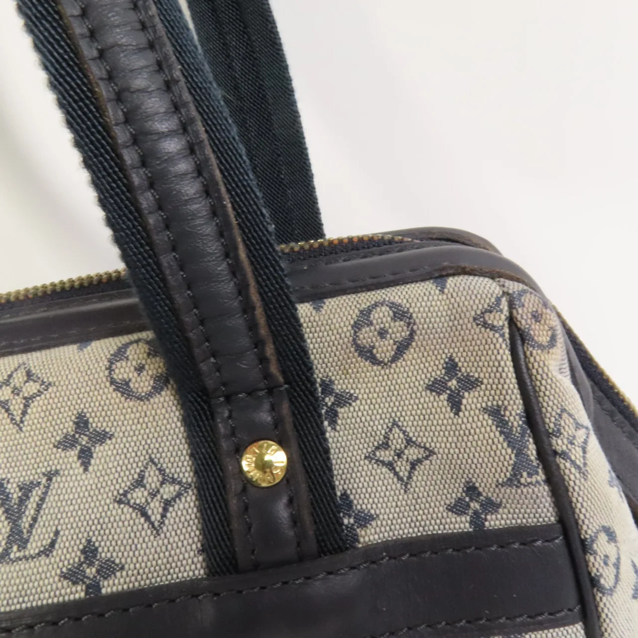 LOUIS VUITTON Josephine M92214 手提包 帆布 藍色 / Blue 帆布 中古品B - 縮圖 15