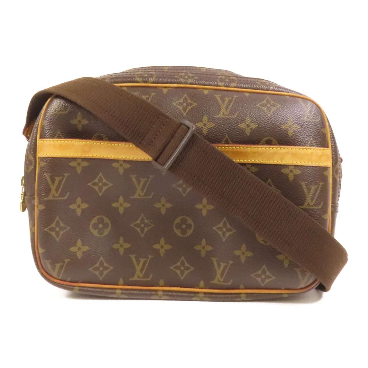 LOUIS VUITTON Reporter M45254 Shoulder Bag Coated Canvas 棕色 / Brown