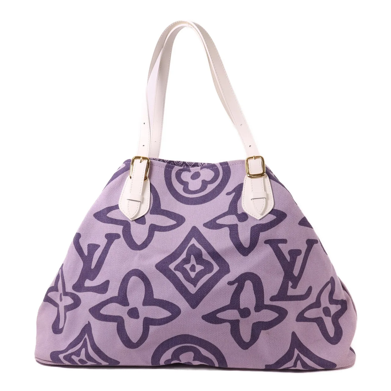 LOUIS VUITTON M95681 肩背包 帆布 紫色 / 白色 帆布 中古品A - 縮圖 2