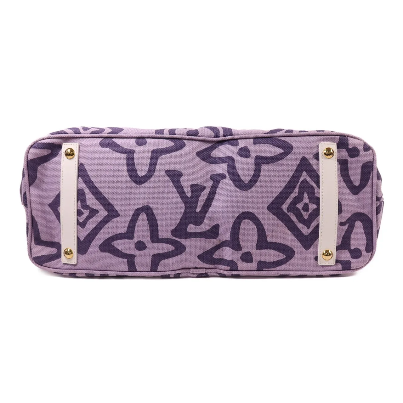 LOUIS VUITTON M95681 肩背包 帆布 紫色 / 白色 帆布 中古品A - 縮圖 4