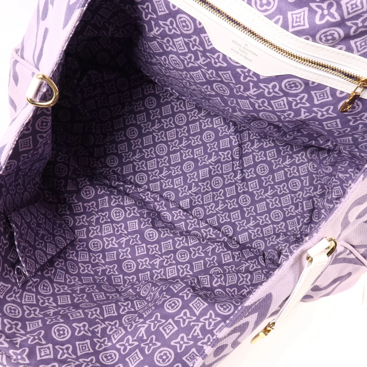 LOUIS VUITTON M95681 肩背包 帆布 紫色 / 白色 帆布 中古品A - 縮圖 5