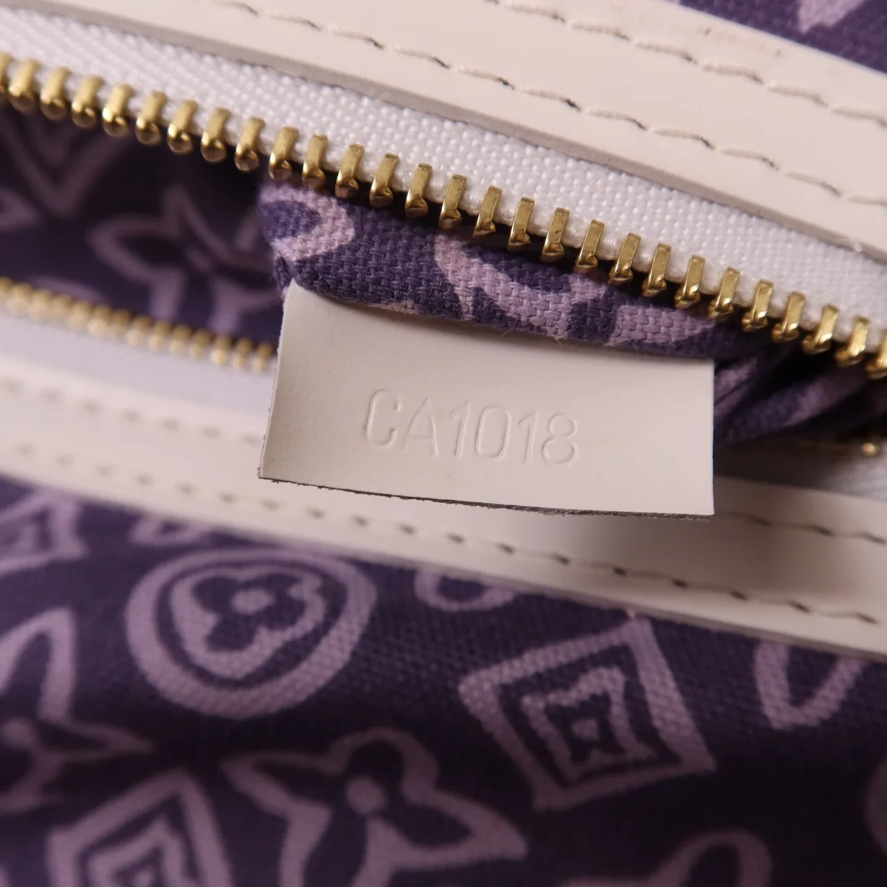 LOUIS VUITTON M95681 肩背包 帆布 紫色 / 白色 帆布 中古品A - 縮圖 7