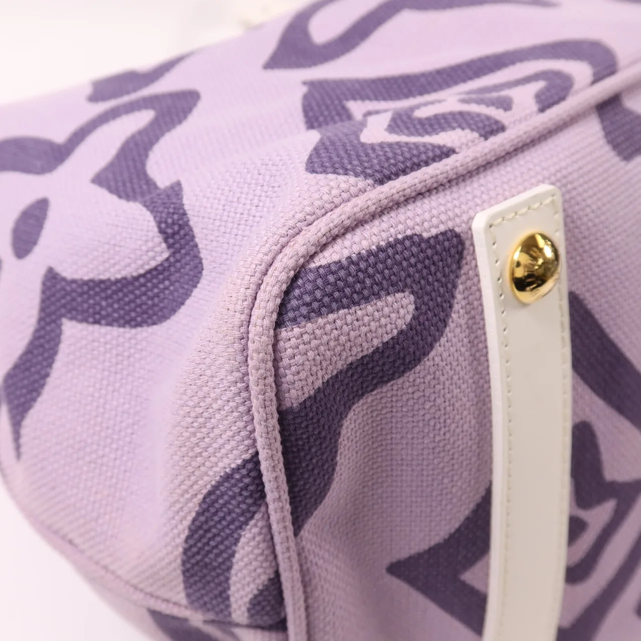 LOUIS VUITTON M95681 肩背包 帆布 紫色 / 白色 帆布 中古品A - 縮圖 9