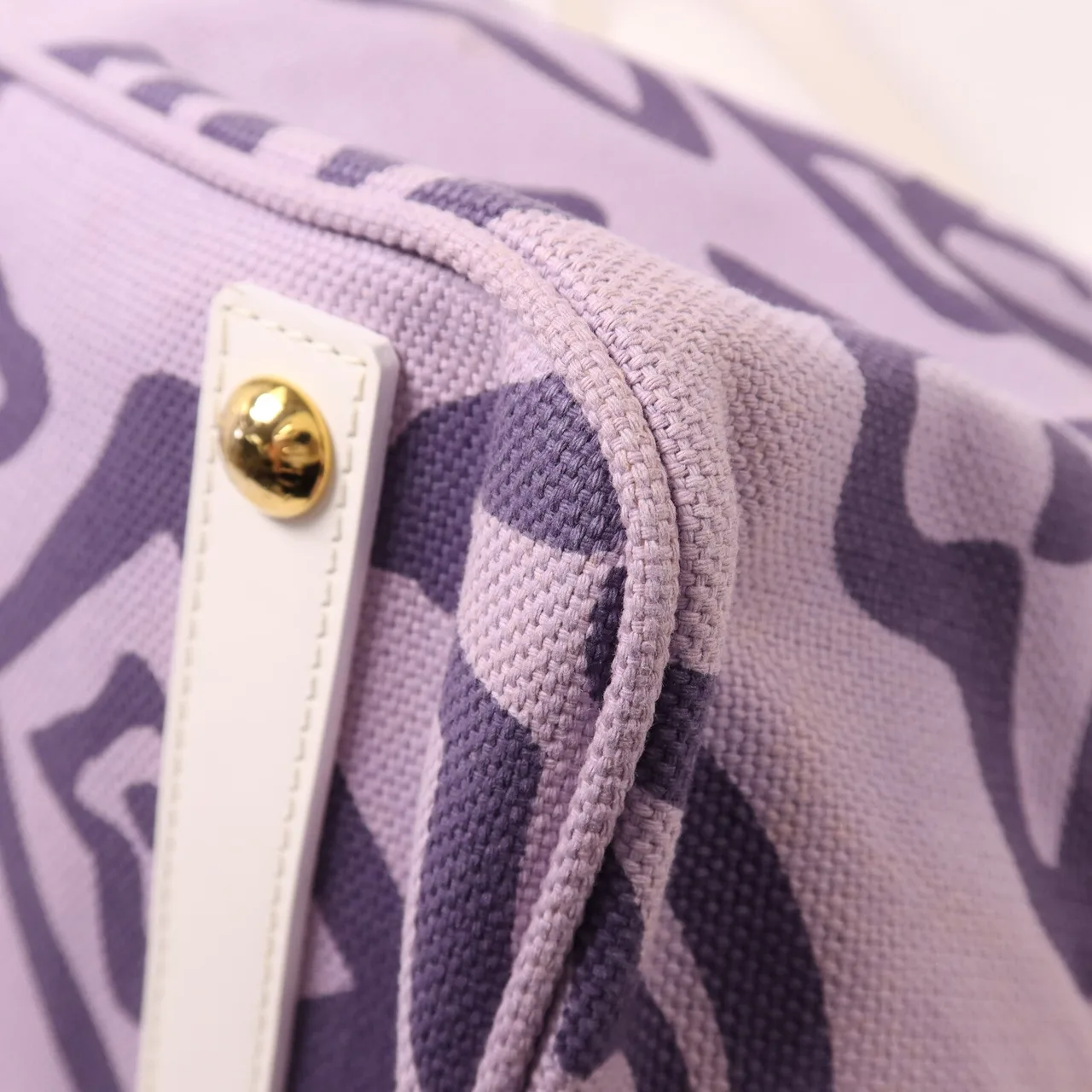 LOUIS VUITTON M95681 肩背包 帆布 紫色 / 白色 帆布 中古品A - 縮圖 12