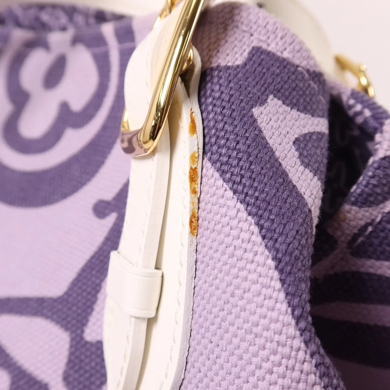 LOUIS VUITTON M95681 肩背包 帆布 紫色 / 白色 帆布 中古品A - 縮圖 14