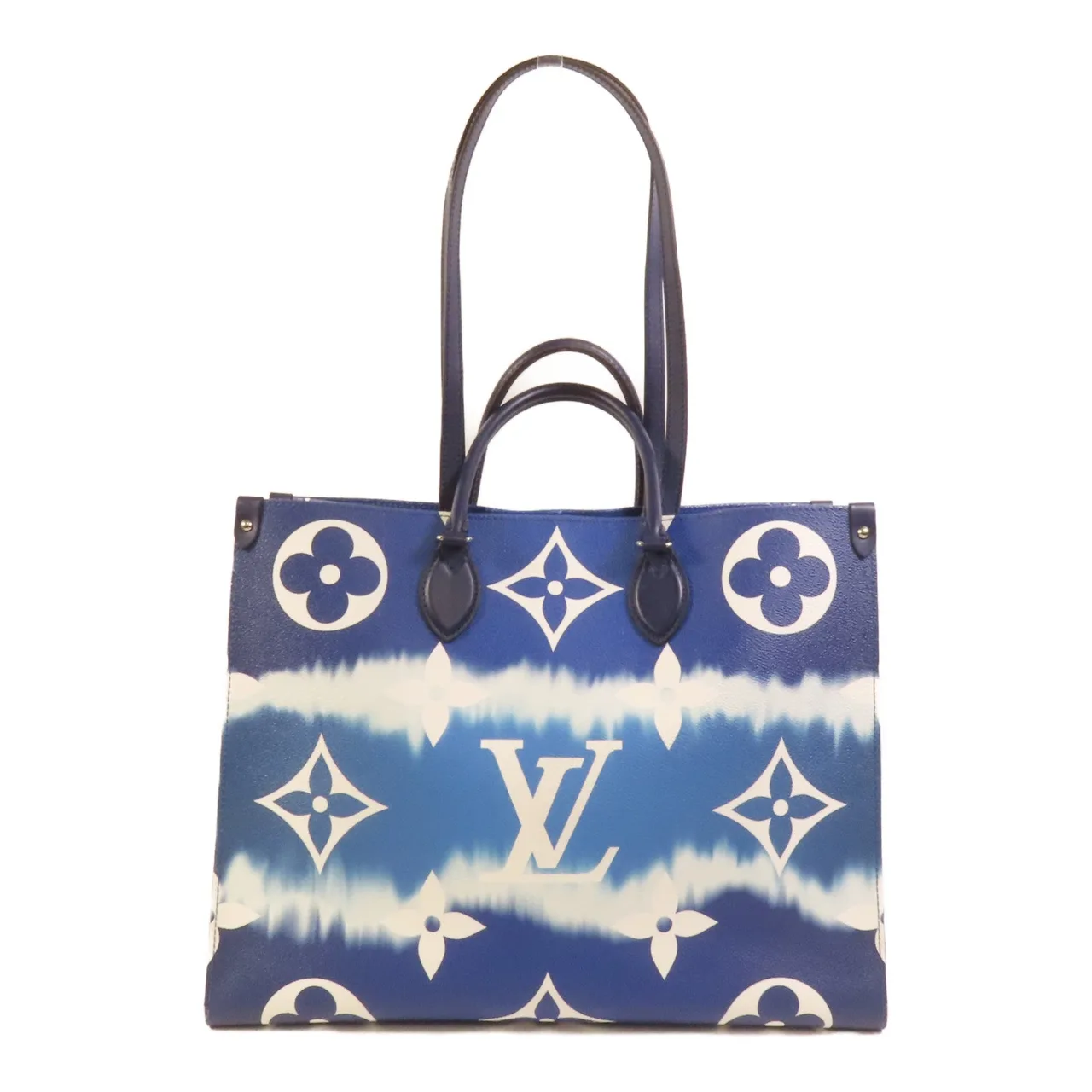 LOUIS VUITTON OnTheGo M45120 兩用包 塗層帆布 藍色 / Blue