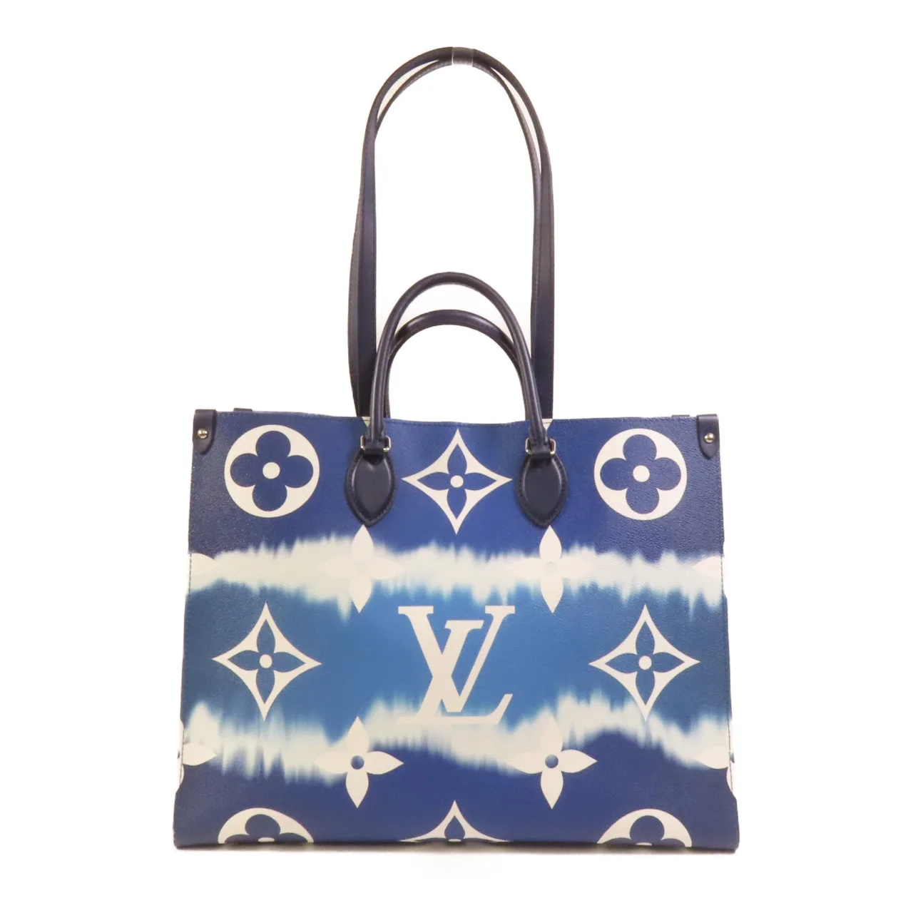 LOUIS VUITTON OnTheGo M45120 兩用包 塗層帆布 藍色 / Blue 塗層帆布 中古品A - 縮圖 2