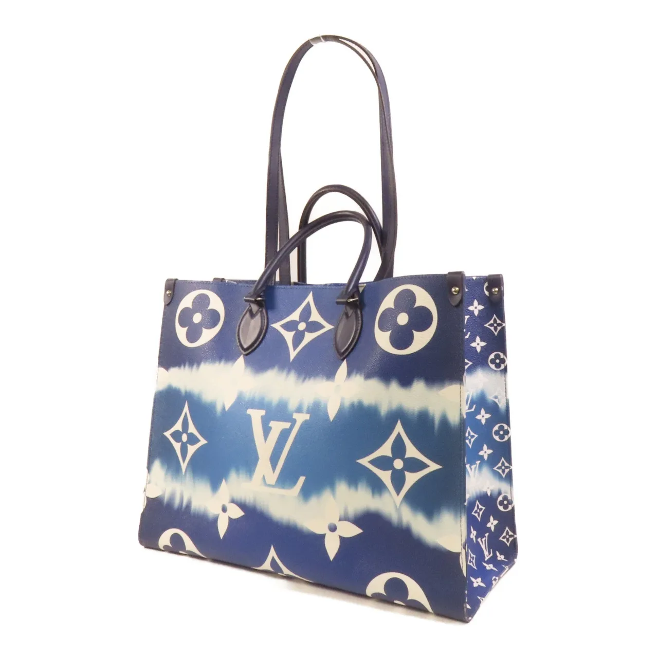 LOUIS VUITTON OnTheGo M45120 兩用包 塗層帆布 藍色 / Blue 塗層帆布 中古品A - 縮圖 3
