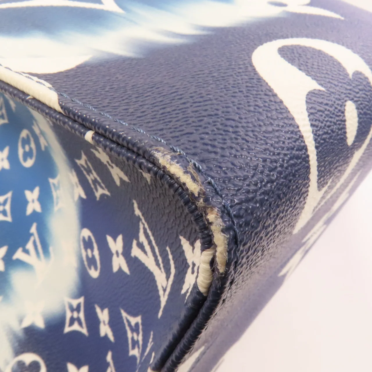 LOUIS VUITTON OnTheGo M45120 兩用包 塗層帆布 藍色 / Blue 塗層帆布 中古品A - 縮圖 10