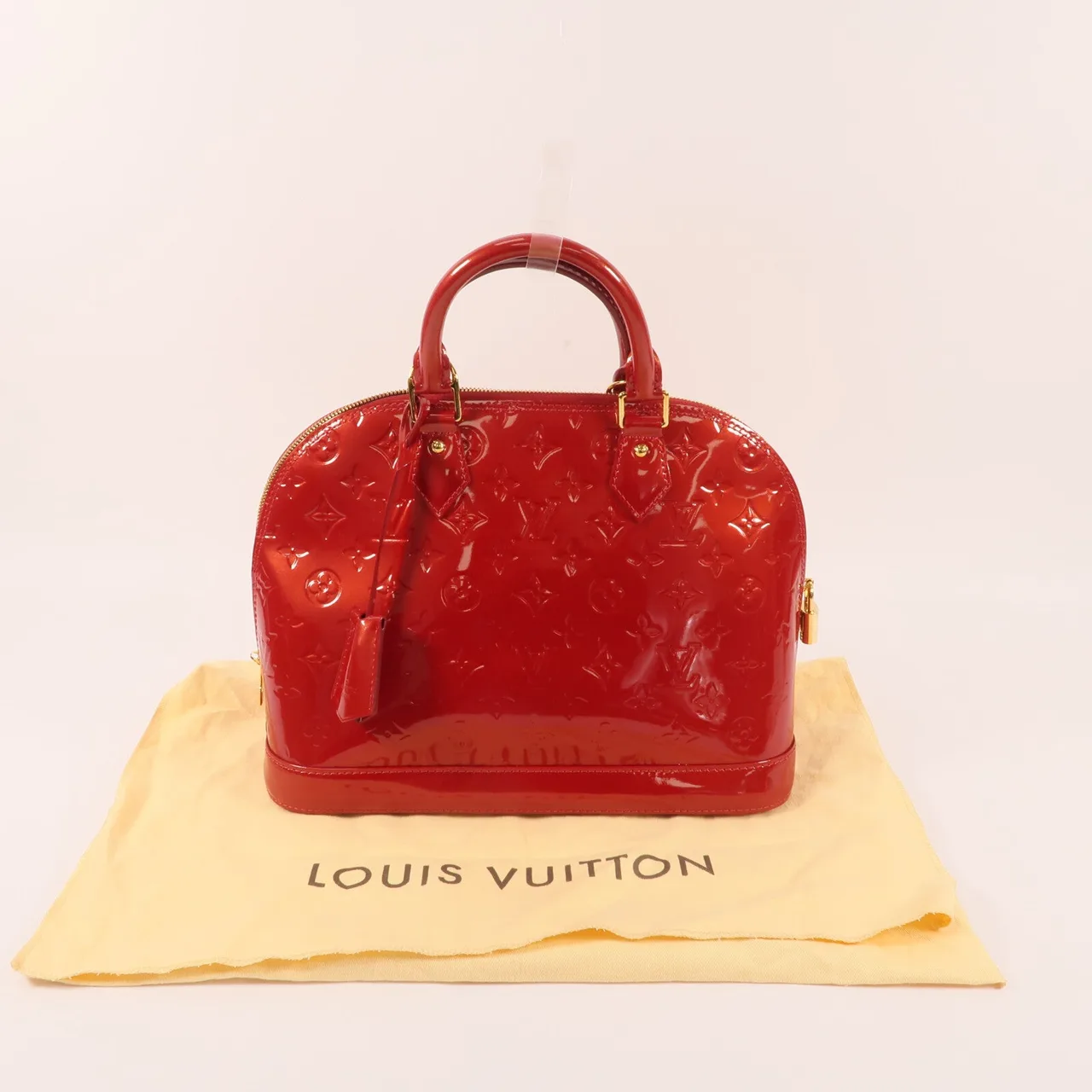 LOUIS VUITTON Alma M90096 Handbag Leather 紅色 / Red Leather Rank A - Thumbnail 5